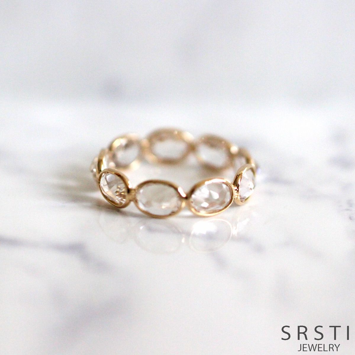 OrderMade モルガナイトK 18 YGエタニティリング