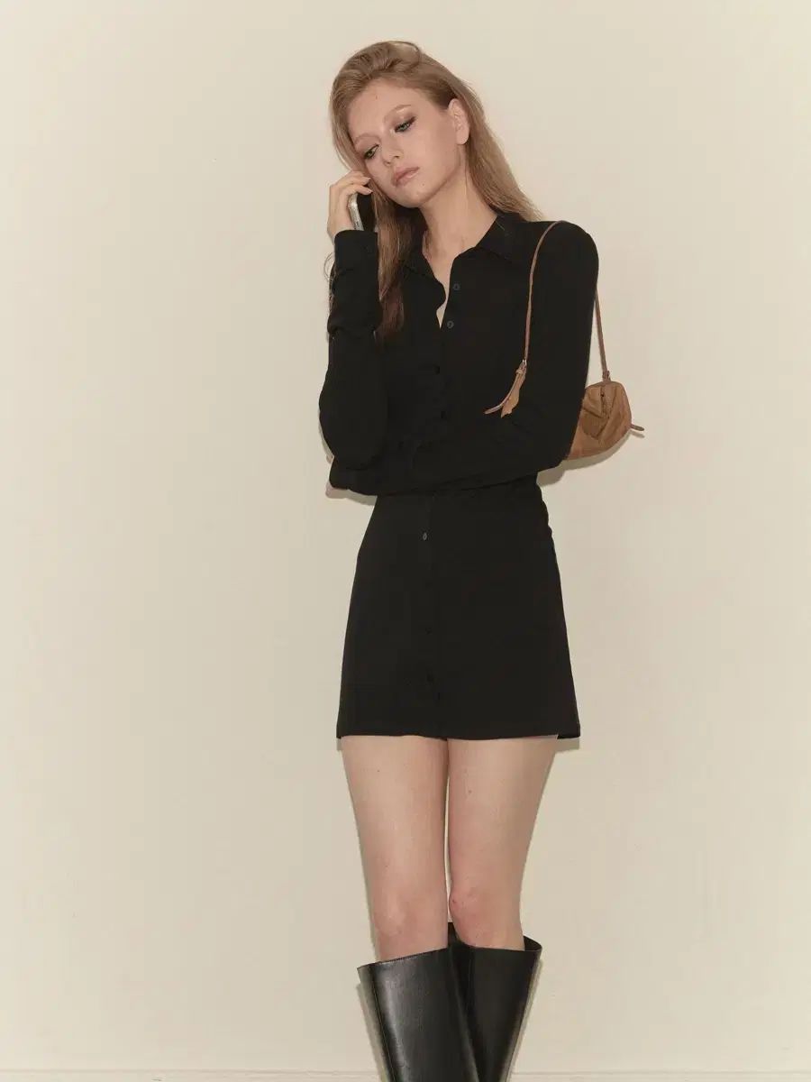 タグ0 レターアンド Collared ミニ ワンピース S