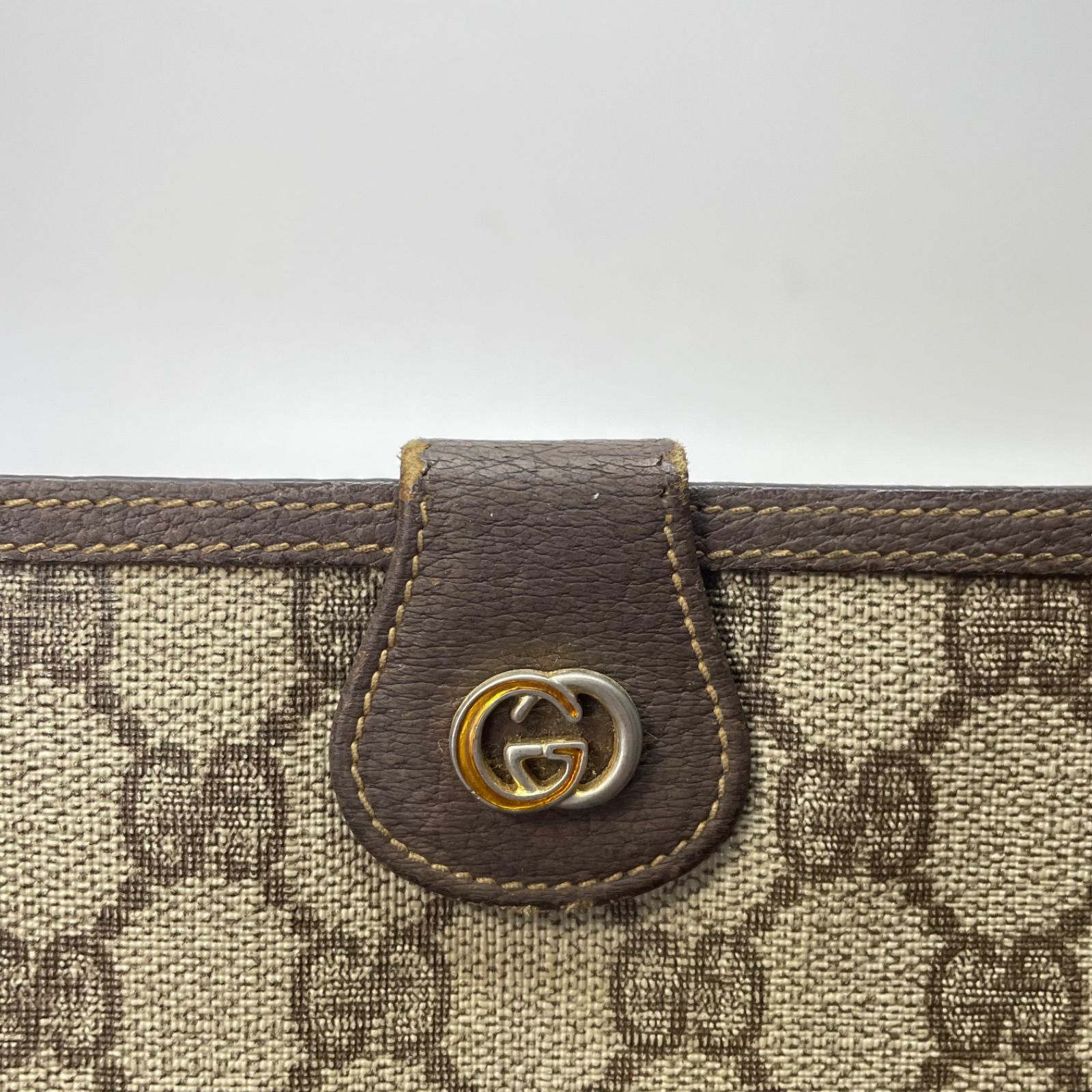 GUCCI グッチ オールドグッチ 長財布 ggスプリーム PVC ブラウン GGキャンバス グッチ 財布 GUCCI ラウンドファスナー長財布 メンズ