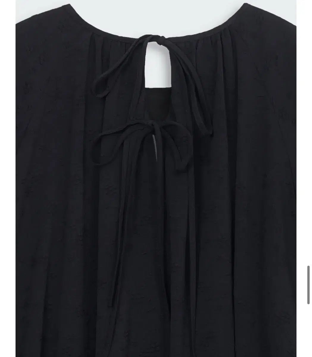  Cosmoss ボリューム ミニ ONE PIECE - フラワ ー ブラック バージョン 長袖 七分袖 ミニワンピース