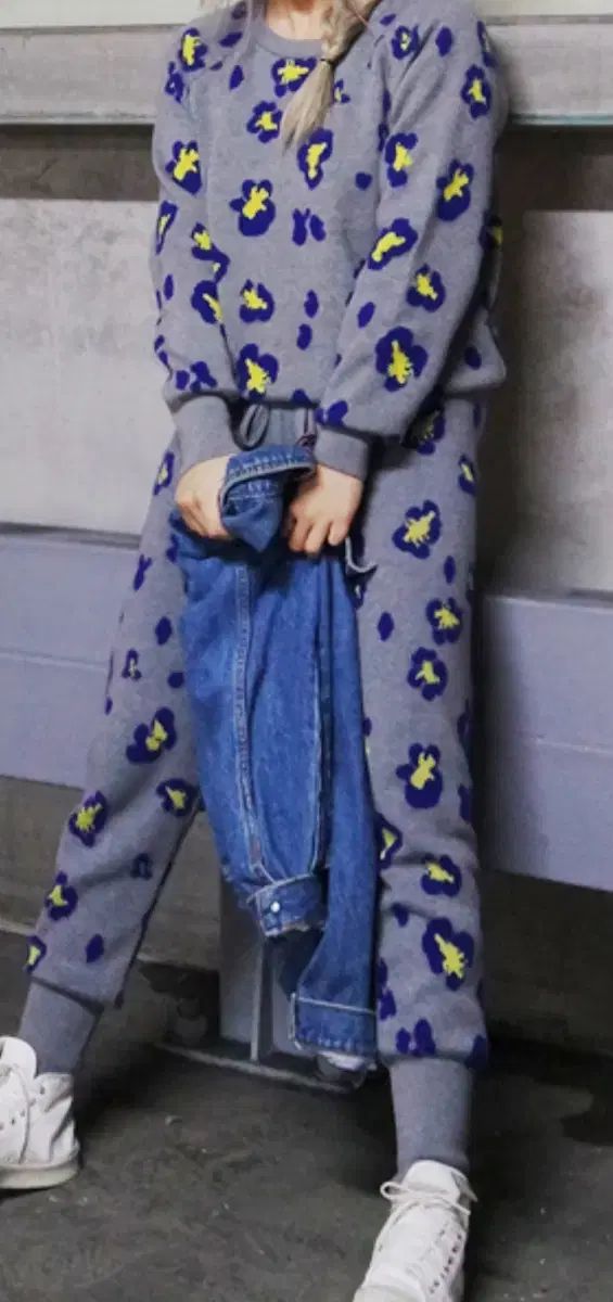 LUCKY CHOUETTE ラッキーシュエトゥ ニット オールインワン 状態良し F