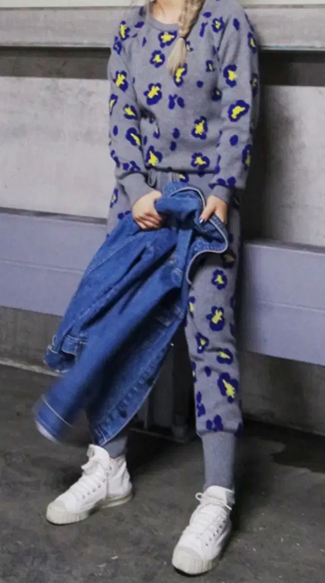 LUCKY CHOUETTE ラッキーシュエトゥ ニット オールインワン 状態良し F