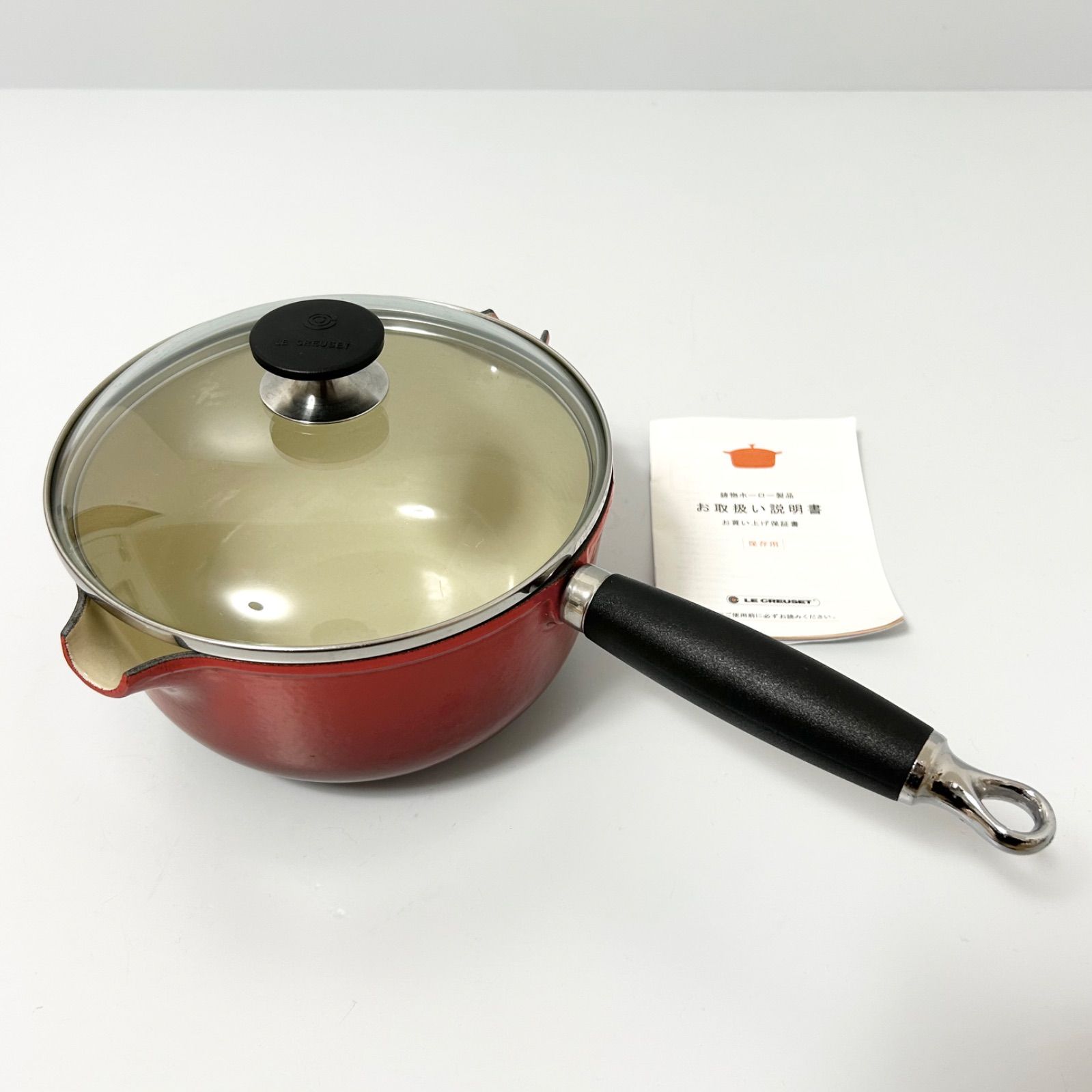 LE CREUSET ル・クルーゼ ソースパン チェリーレッド 19cm パパライン