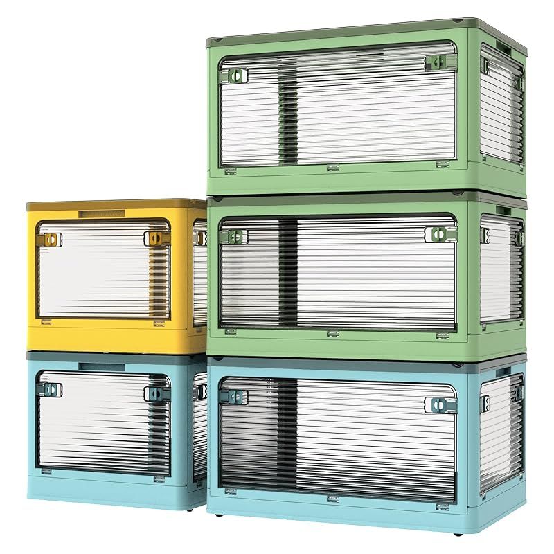 harumi 収納ボックス 収納ケース 折り畳み 55.6L 蓋付き 全方向から取り出せる 衣装ケース 積み重ね 衣装ボックス 折り畳み コンテナ ボックス 小物 衣類 布団 おもちゃ 収納ボックス キャスター付き 衣類収納ケース 収納箱 収納用品 家庭用 オ