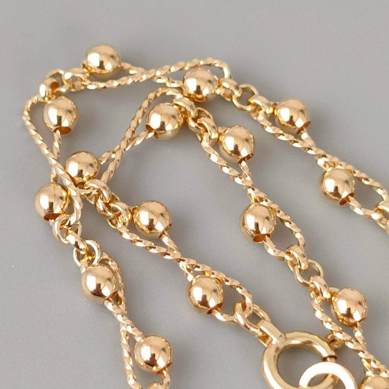 18金 K 18 男女兼用 デザインブレス 3.35ｇ 17.5㎝ D 615