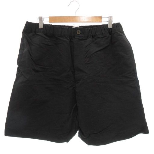 ビソウン BISOWN ショートイージーパンツ ハーフ ショーツ コットン リネン混 4 黒 ブラック GV