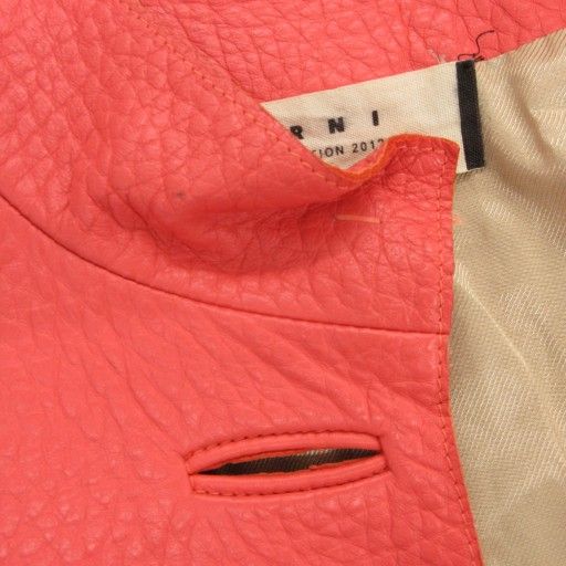 マルニ MARNI SUMMER EDITION 2012 ラムレザージャケット 七分袖 羊革