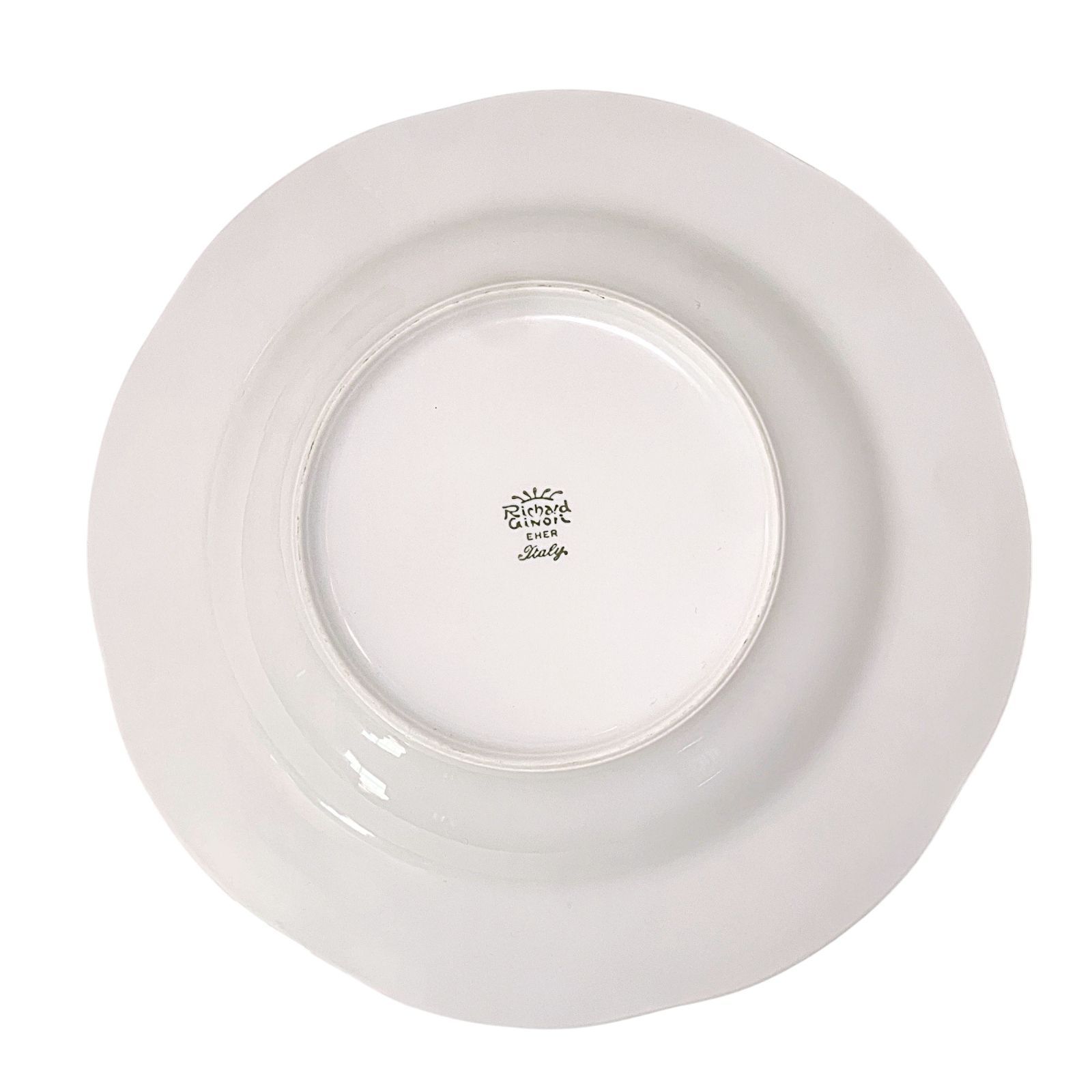 美品 リチャードジノリ ピッコロプルーン 24cm プレート パスタ皿 金彩
