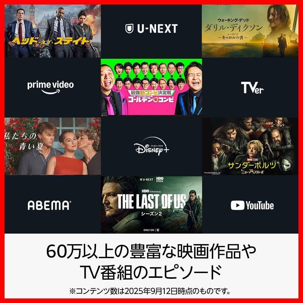 Plus 4K Stick 映画館のような4K体験 TV Fire ストリーミングメディアプレイヤー