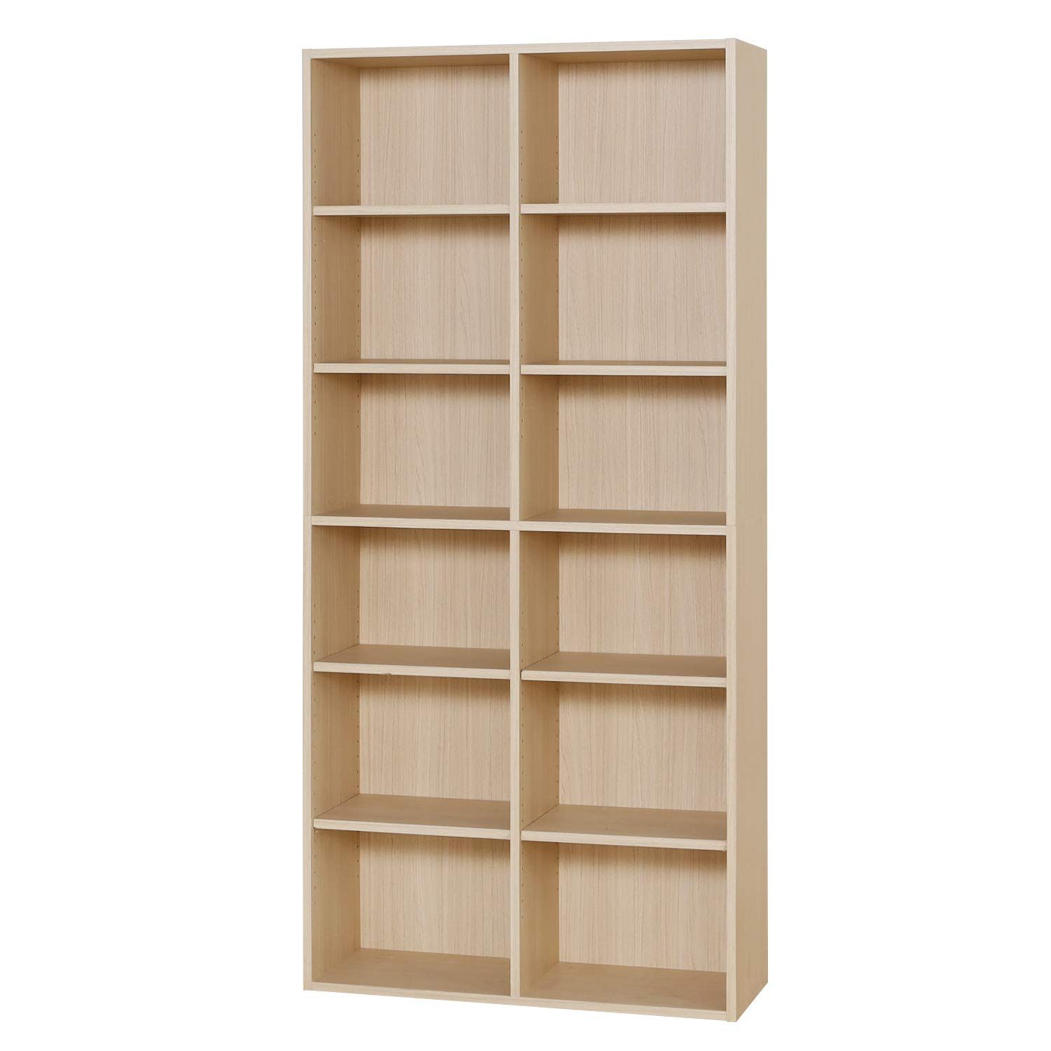 白井産業 フリーラック シェルフ 本棚 整理棚 同シリーズで 自由自在 一人暮らしの部屋や狭いスペースにぴったりサイズ ナチュラルブラウン木目柄 ベーシックデザイン 幅83.5×奥行29.2×高さ179.7cm FUL-1885NA フルニコ