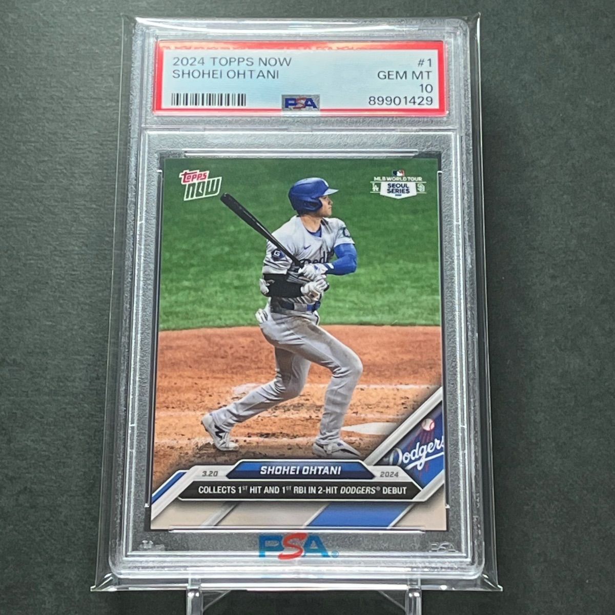 1【PSA10】大谷翔平ドジャース移籍後初ヒット記念 2024 Topps now #1