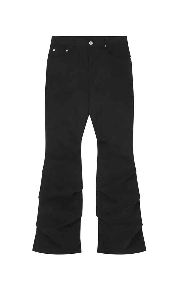 迷キーSEOUL Shearling ブーツカット パンツ ブラック