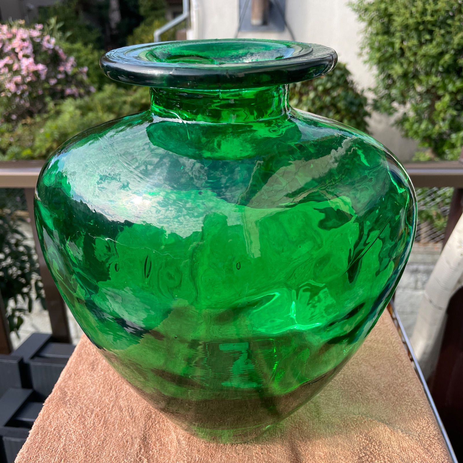 ガラス 花瓶 スペイン製 青 緑 VALENCIA RECYCLE GLASS 】DOCE SKYインテリア ガラス ボトルL