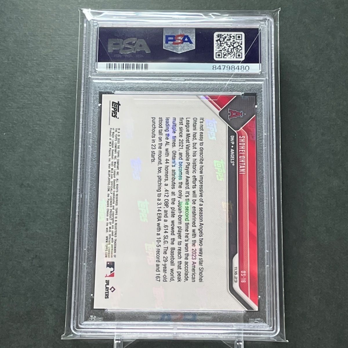 OS16【PSA10】大谷翔平選手 2023 Topps now(24時間限定販売カード