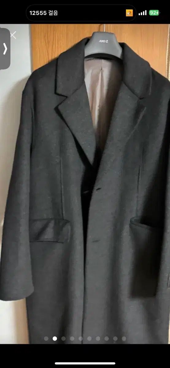 ANDZ ダークグレー オーバーサイズ ロングコート 105 110サイズ 220 000ウォン