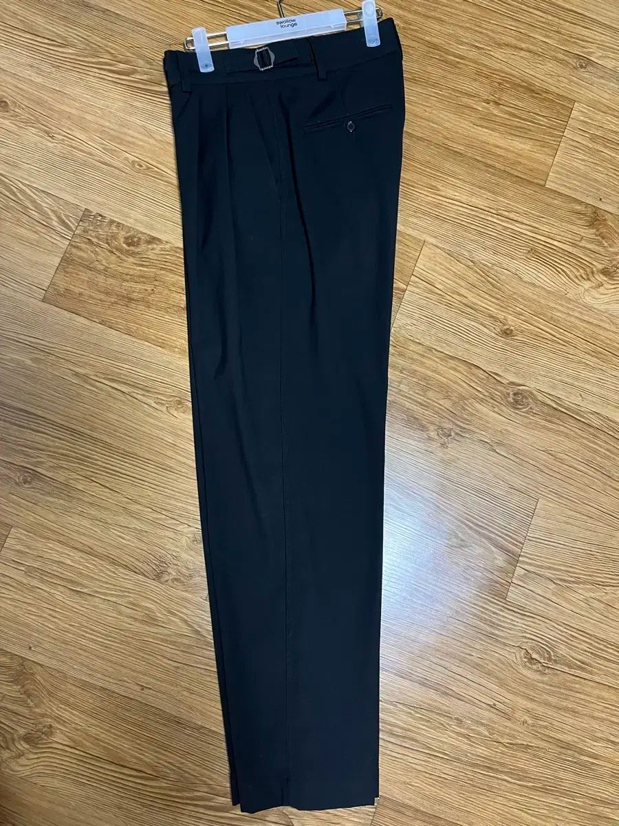 2 23aw ANOTHER OFFICE アナザーオフィス サンティアゴ スラックス - ブラック