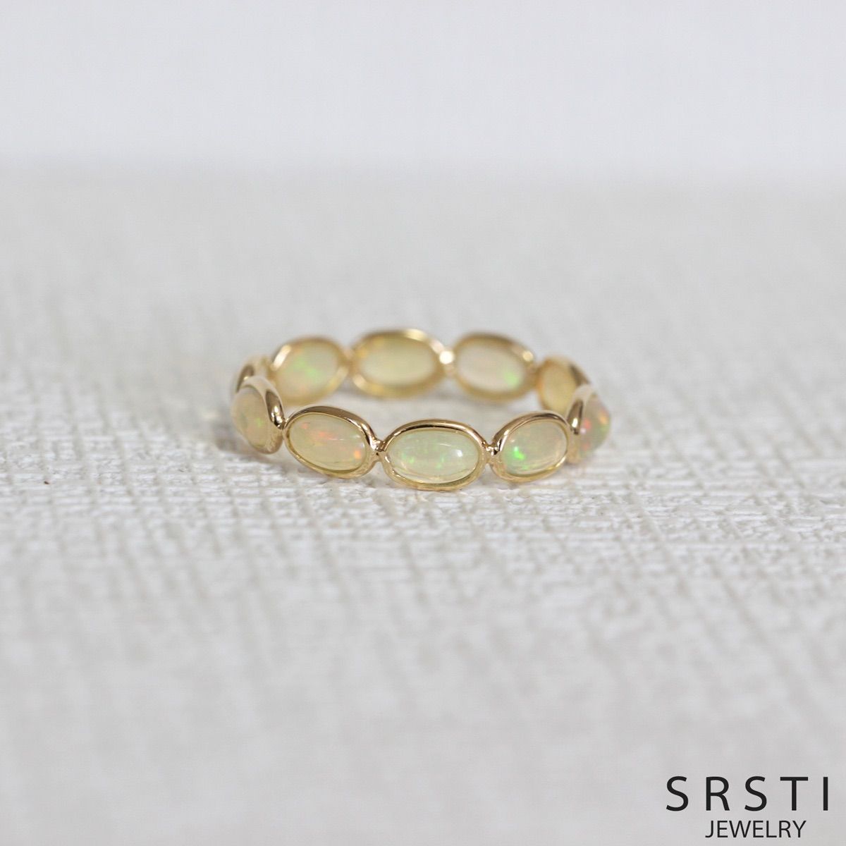 OrderMade オパールK 14 YGエタニティリング