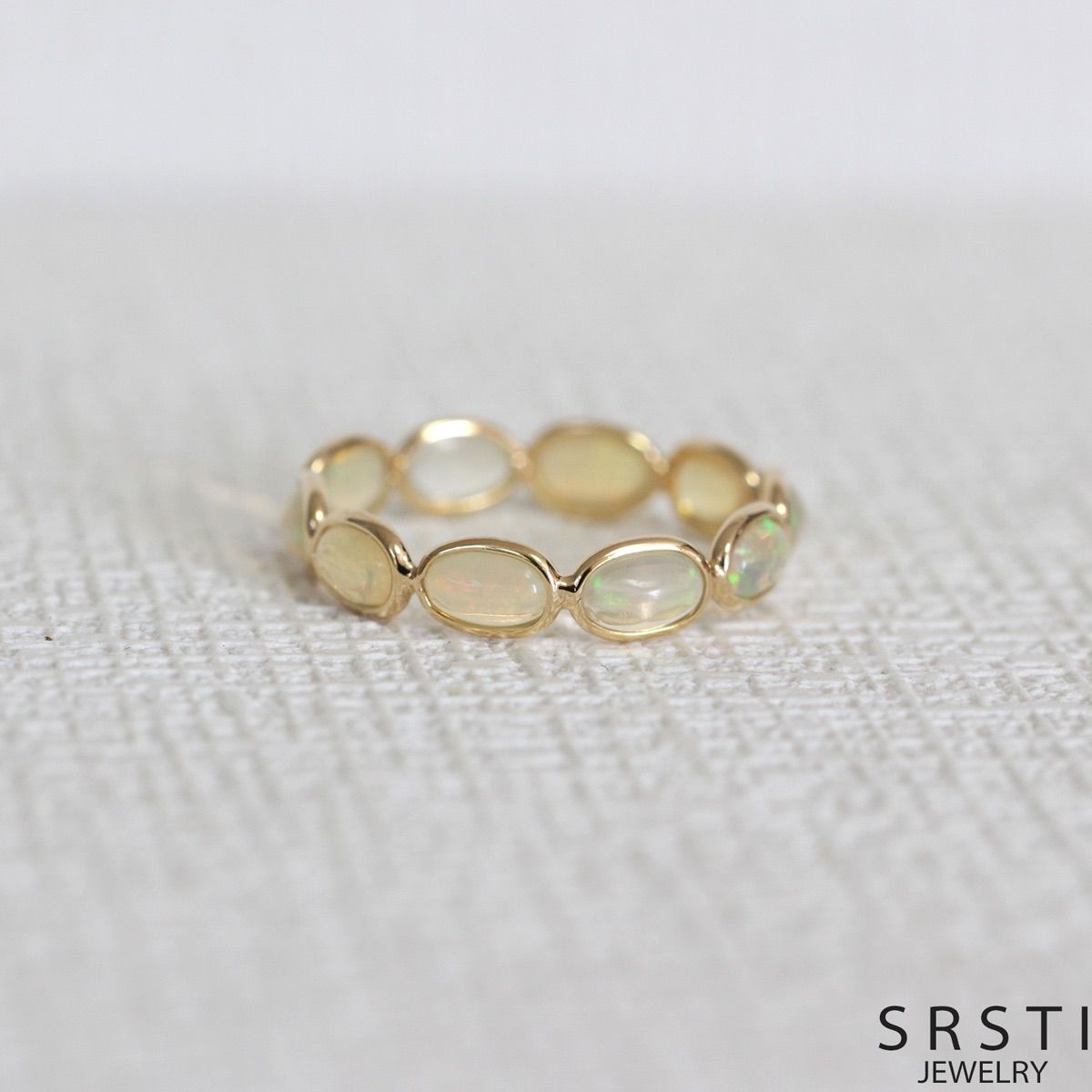 OrderMade オパールK 14 YGエタニティリング