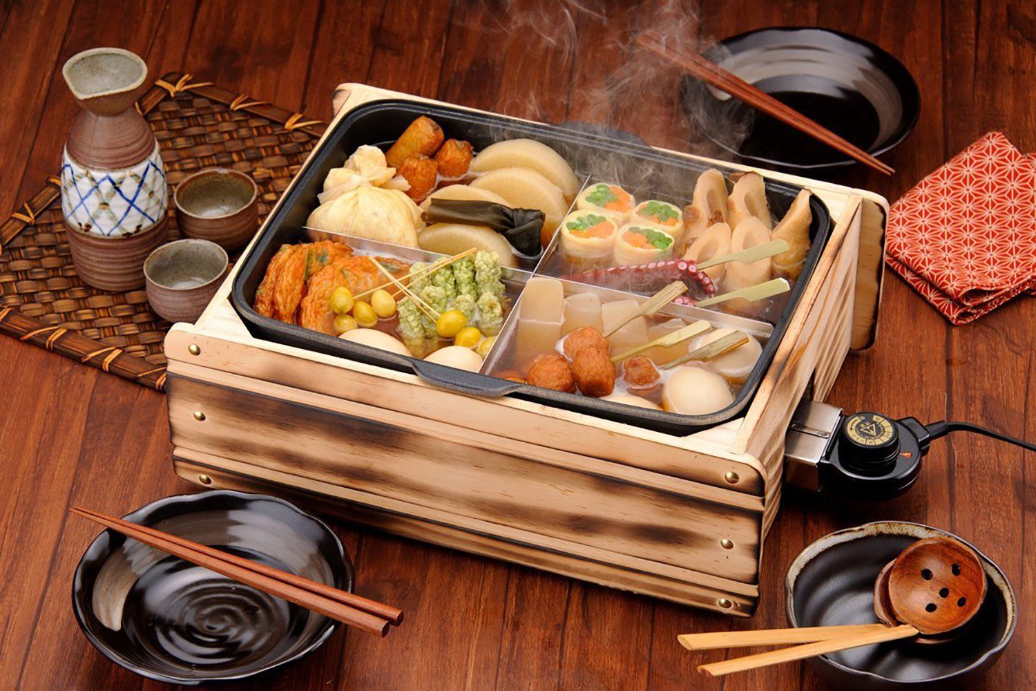 杉山金属 おでん鍋 煮魚 フッ素樹脂加工 電気 ふるさとのれん 1台5役 KS-2539 WWW_OPDRERGINERDOGAN_COM