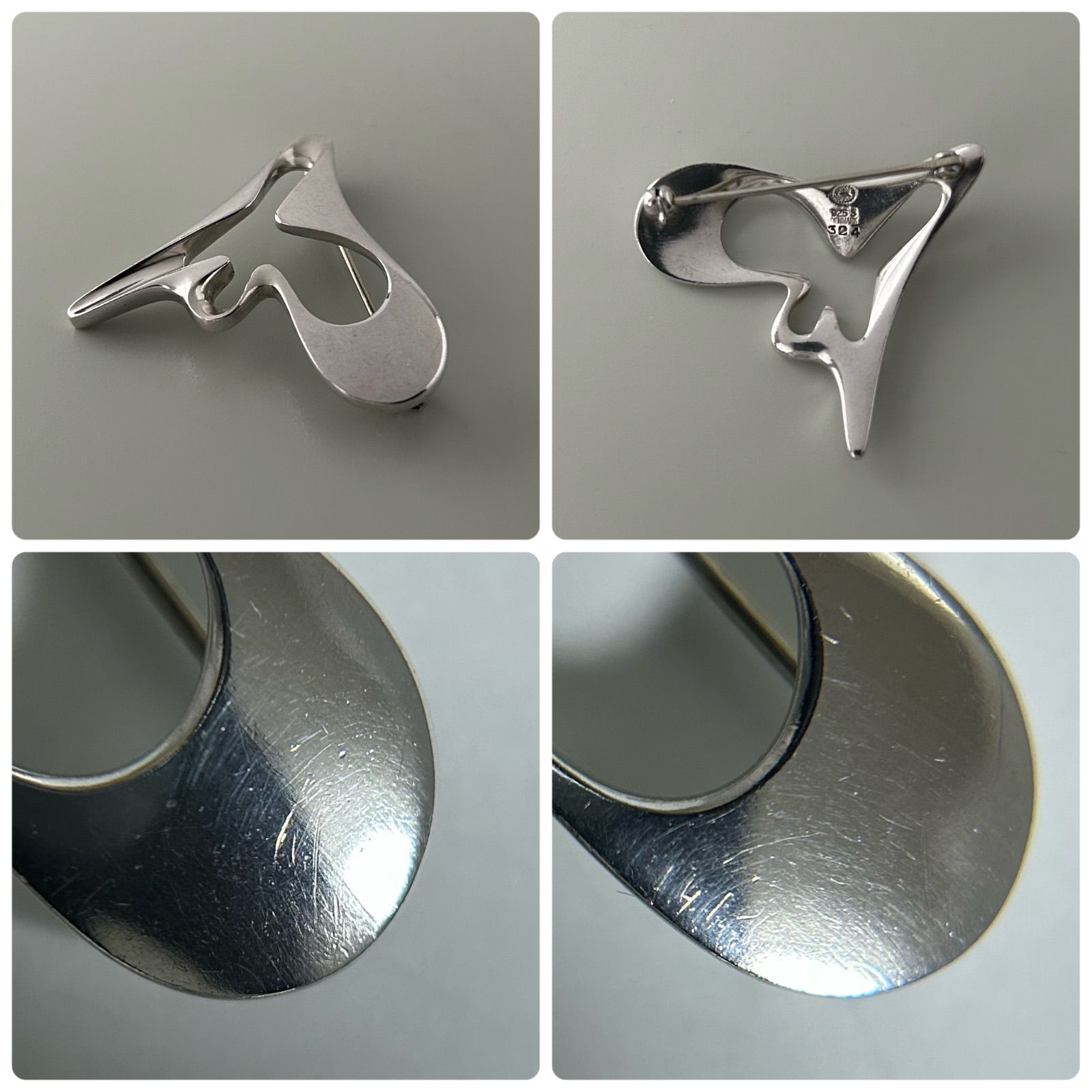 ジョージジェンセン ブローチ 173 琥珀 AG925   ジョージジェンセン ブローチ 173 琥珀 AG925 Georg Jensen