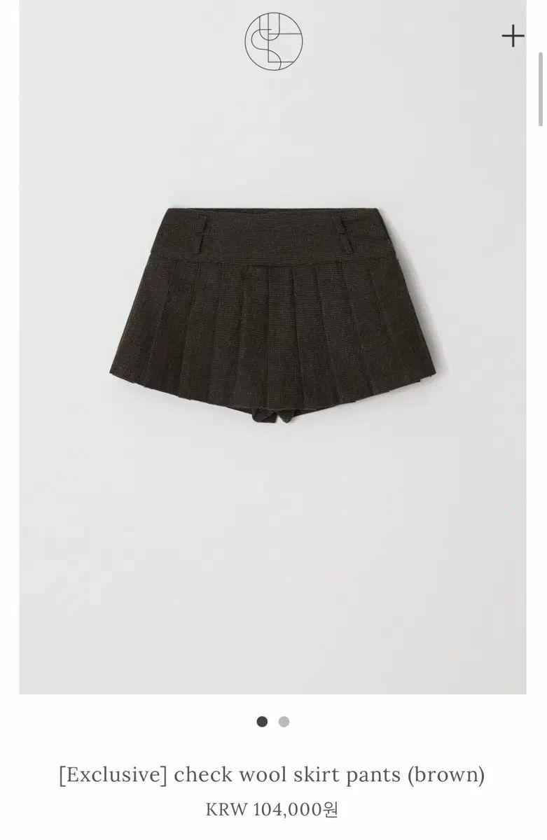 ユンスルショップ チェック ウール スカンツ 0