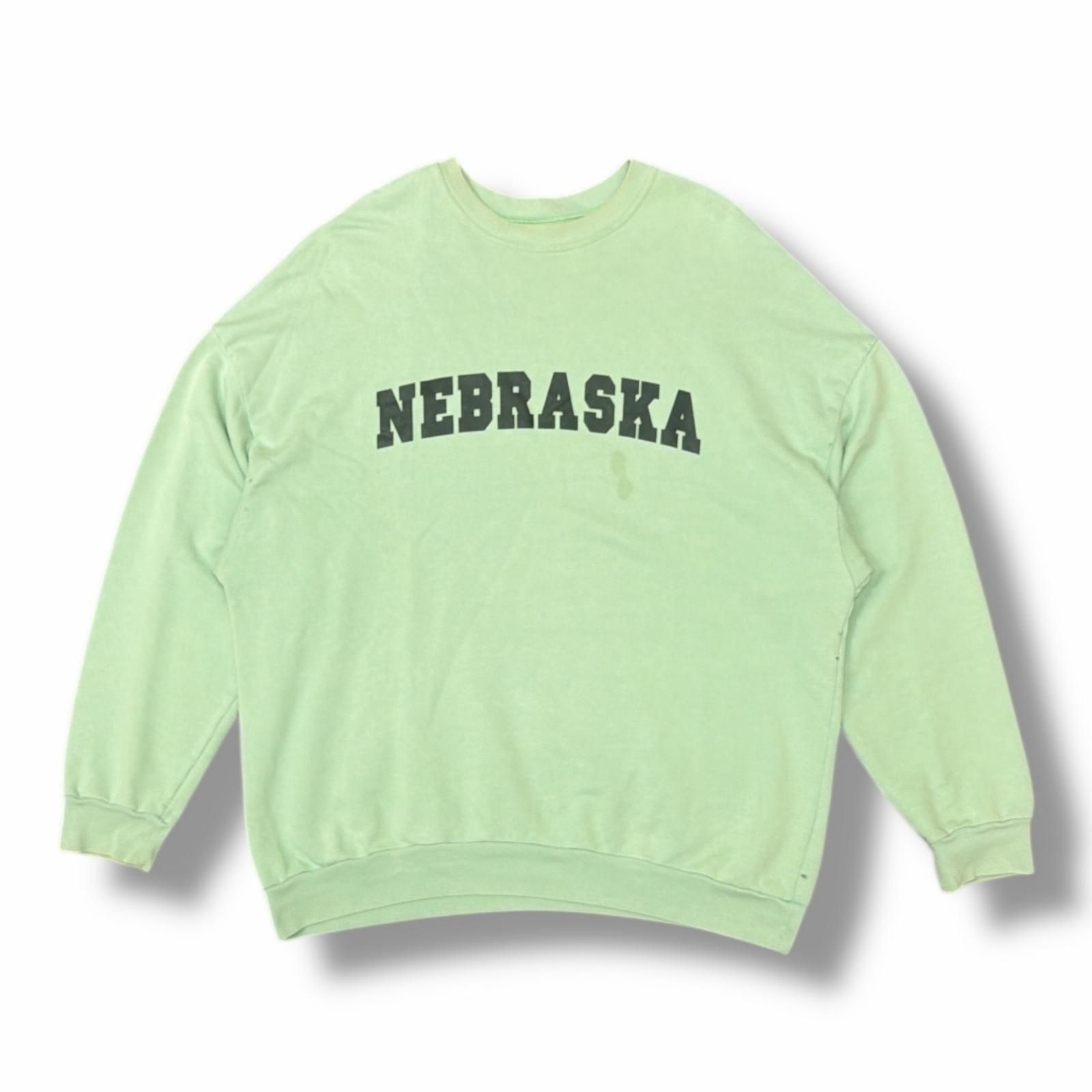 RAF SIMONS 21SS ARCHIVE REDUX SWEATER WITH NEBRASKA PRINT スウェット ネブラスカプリント トレーナー ラフシモンズ 01-130 グリーン 2 259M