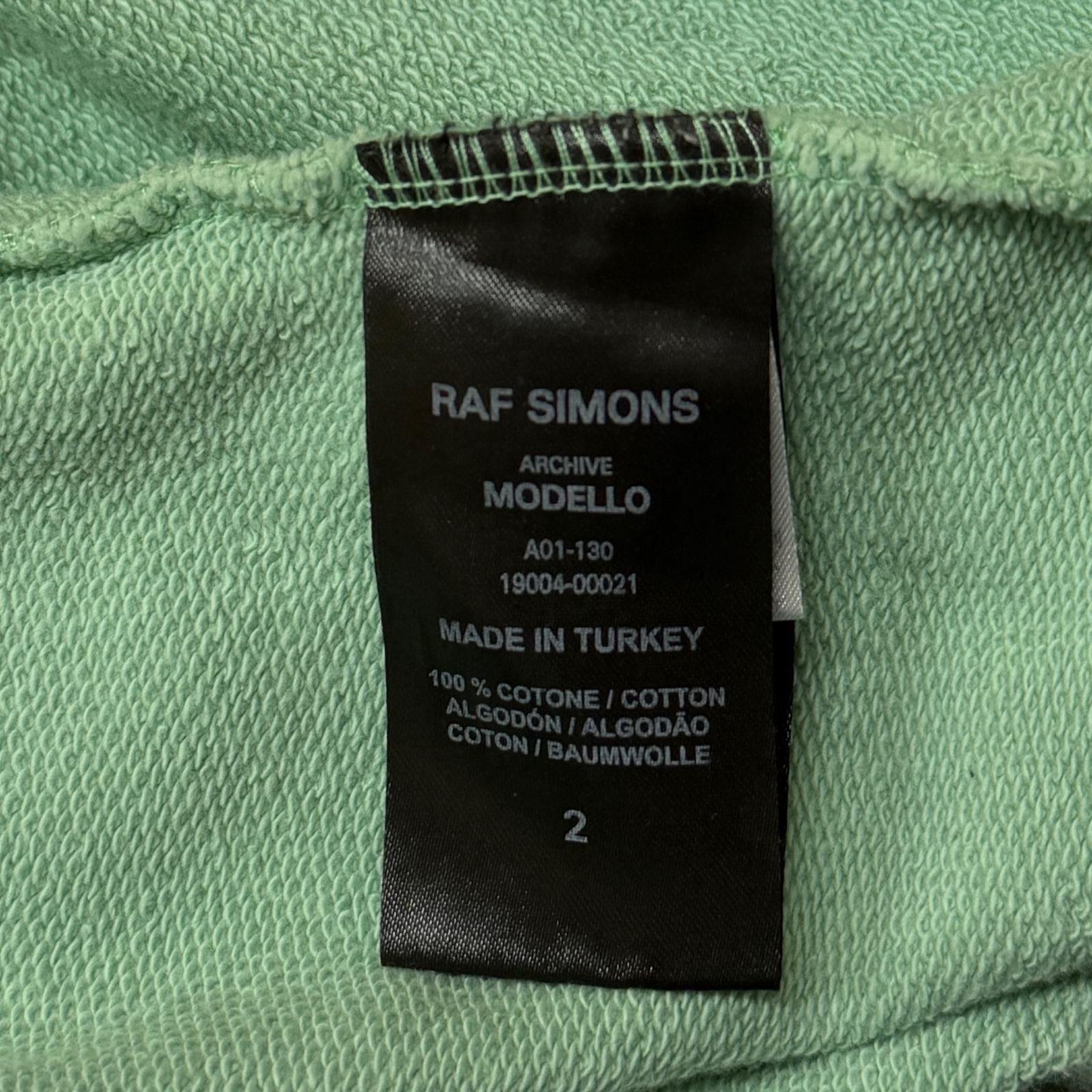期間限定通販。 RAF SIMONS 21SS ARCHIVE REDUX SWEATER WITH NEBRASKA PRINT スウェット ネブラスカプリント トレーナー ラフシモンズ 01-130 グリーン 2 259M 明朗な