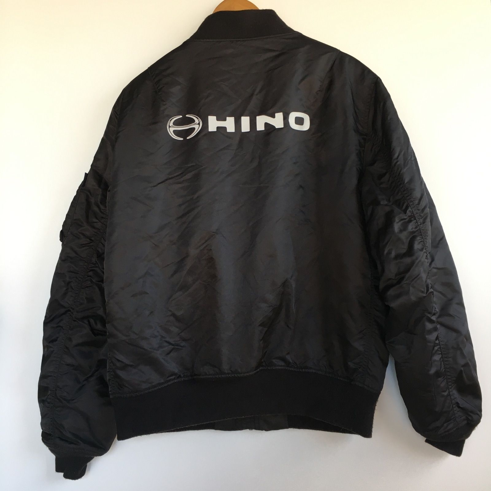 日野自動車 企業ロゴ MA-1ボンバージャケット 2982202511160024 メンズ LL ブラック