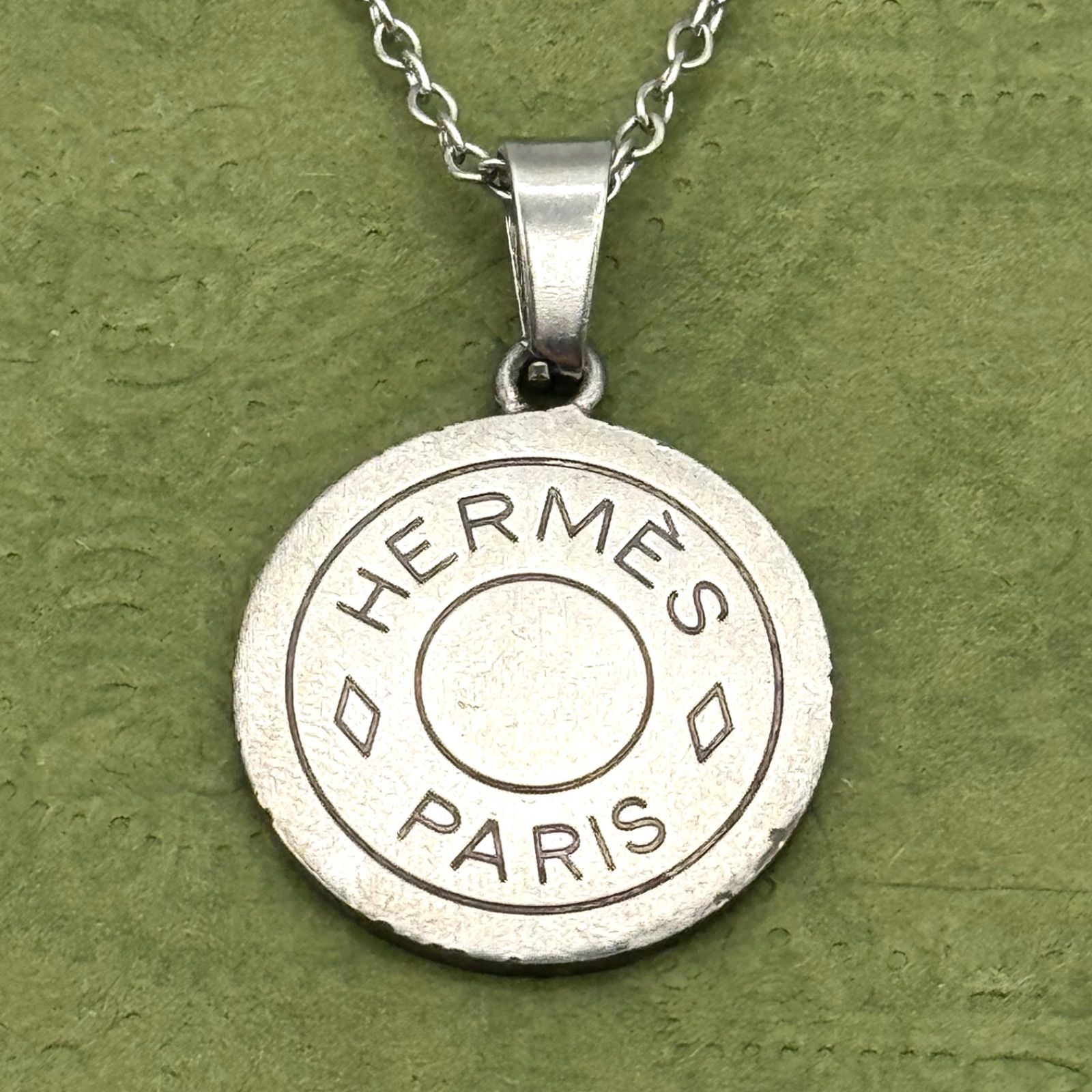 HERMES セリエ シルバー 大きめ ラージ ネックレス