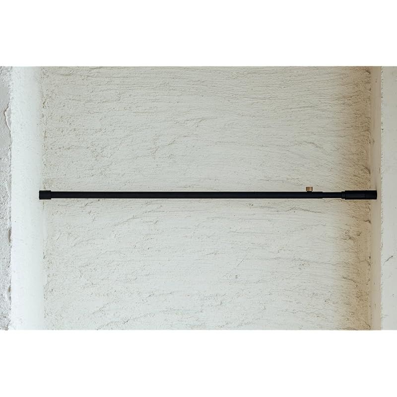 DRAW A LINE 001 Tension Rod A Black ドローアライン テンションロッドA ブラック 縦横兼用 取付幅75 115cm 耐荷重25 10 D-A-BK