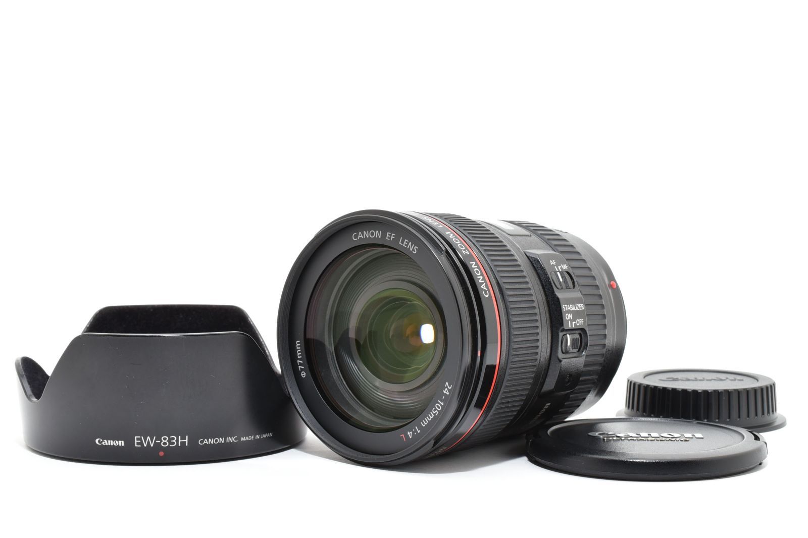 上品 キヤノン Canon EF 24-105mm F4 L IS USM 純正フード付属 LL328 5971