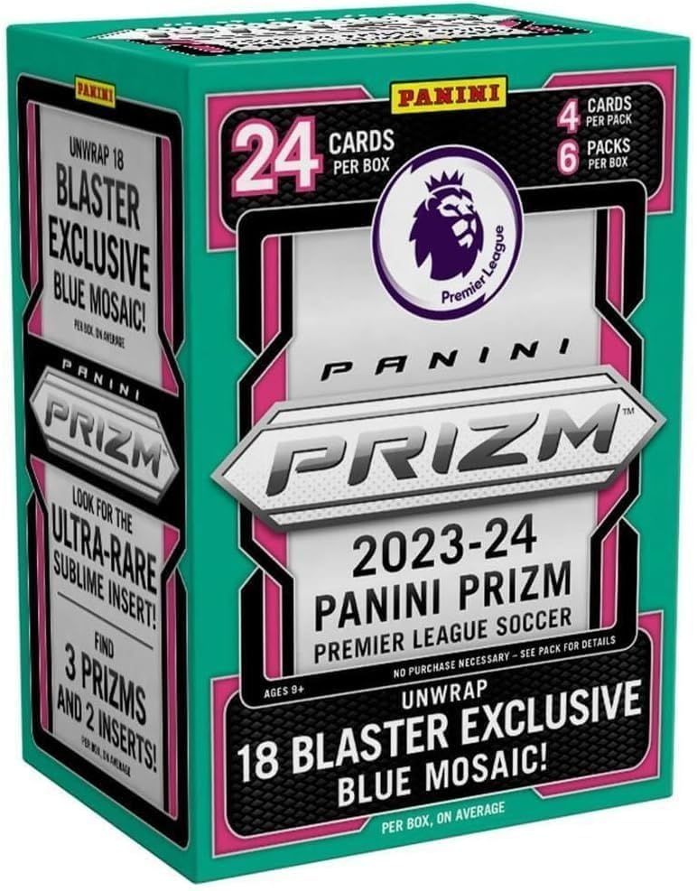 2025-24 Panini Prizm Premier League Soccer Card パニーニ プリズム プレミアリーグ EPL サッカー 6パック ブラスターボックス Blue Mosaic Prizms 並行輸入品