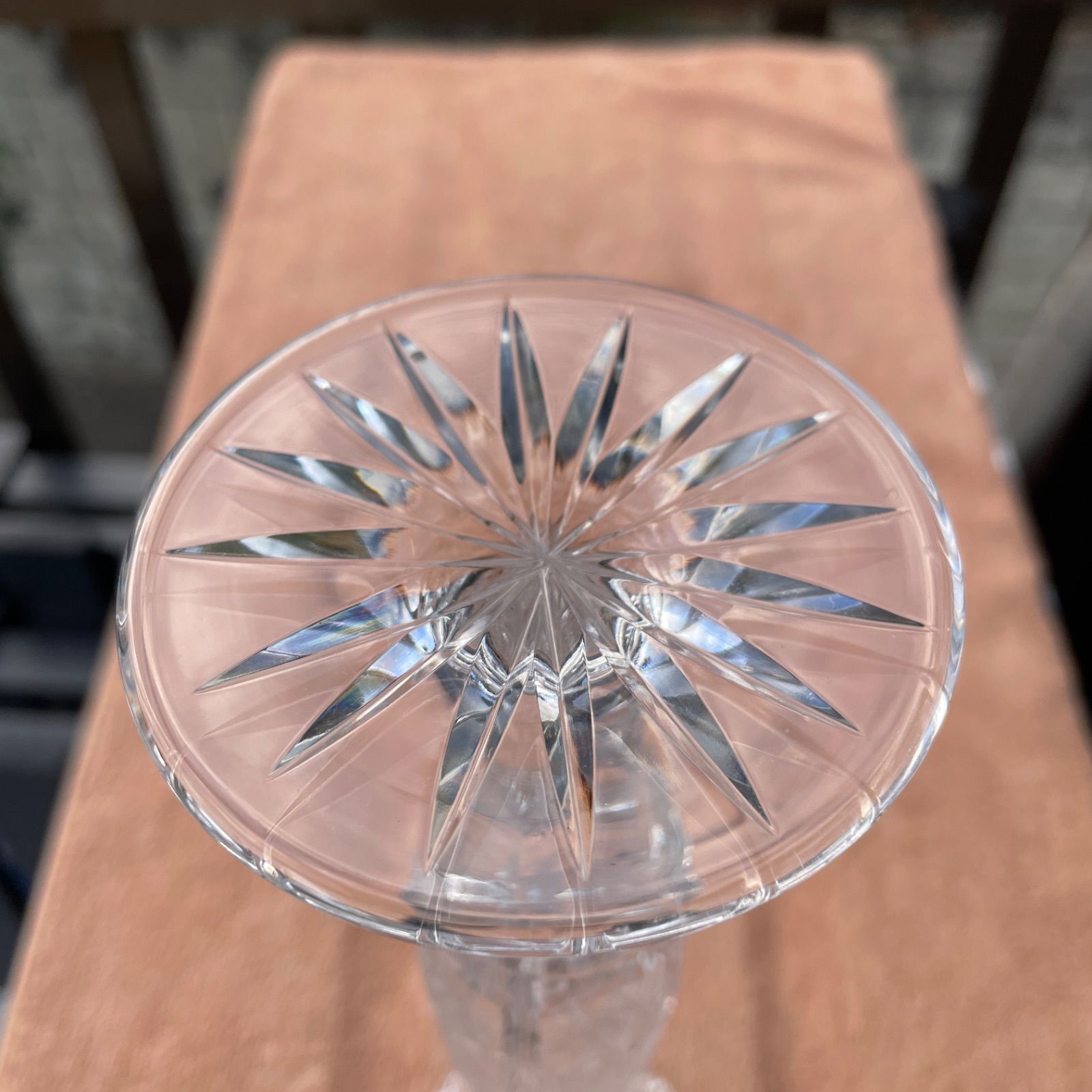 6049⑧カットクリスタル花瓶 約25cm 高 6049⑧カットクリスタル花瓶 約