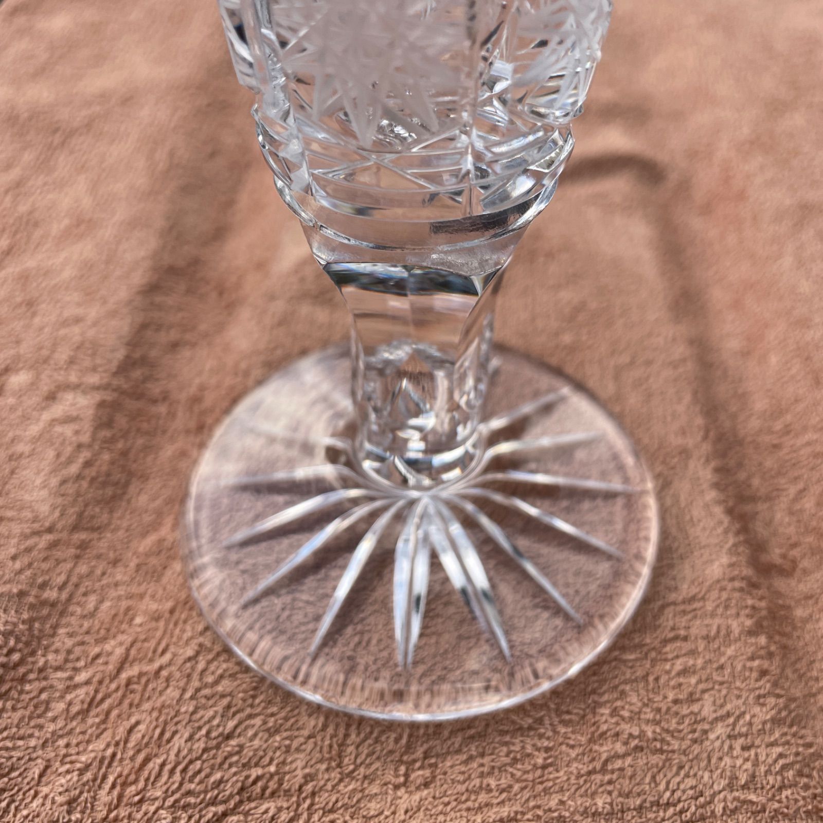 Czechoslovakia カットクリスタル花瓶 約25cm - メルカリ