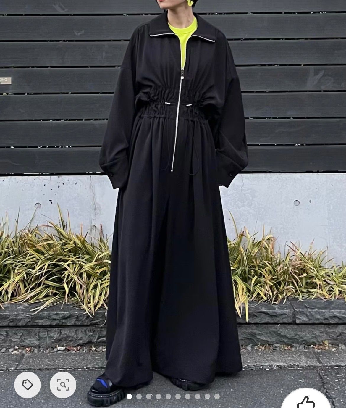 美品 現行 完売 UN3D. アンスリード WAVE SHIRRING JUMP SUIT - メルカリ