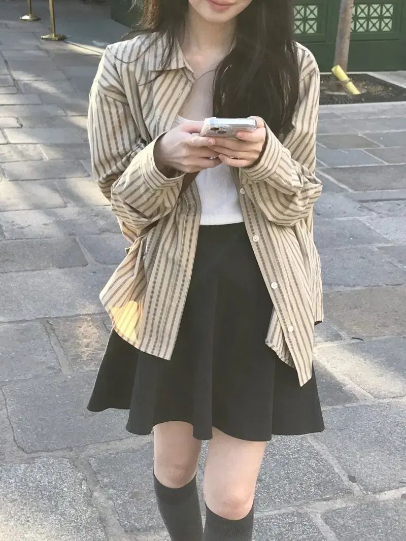 ブルーアーカイブ ブルアカ m2u ノマ ストライプシャツ ベージュ