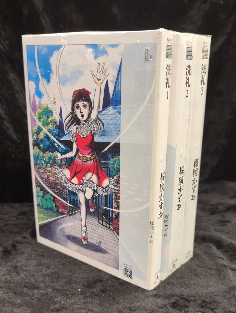 小学館 UMEZZ PERFECTiON10 楳図かずお 洗礼(帯欠) 全3巻 セット