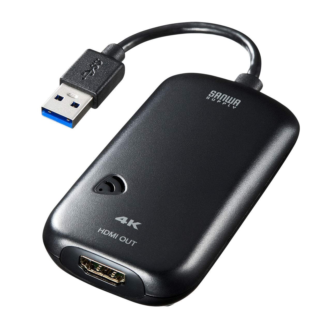 サンワサプライ USB3.0-HDMIディスプレイアダプタ 4K対応 USB Aコネクタ オス-HDMIコネクタ メス USB-CVU3HD2