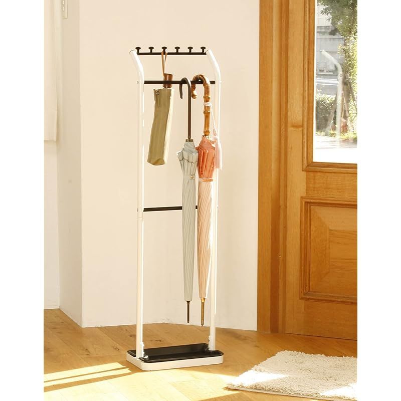 HEIAN SHINDO 傘立て アンブレラハンガー ホワイト/ブラック 耐荷重3kg