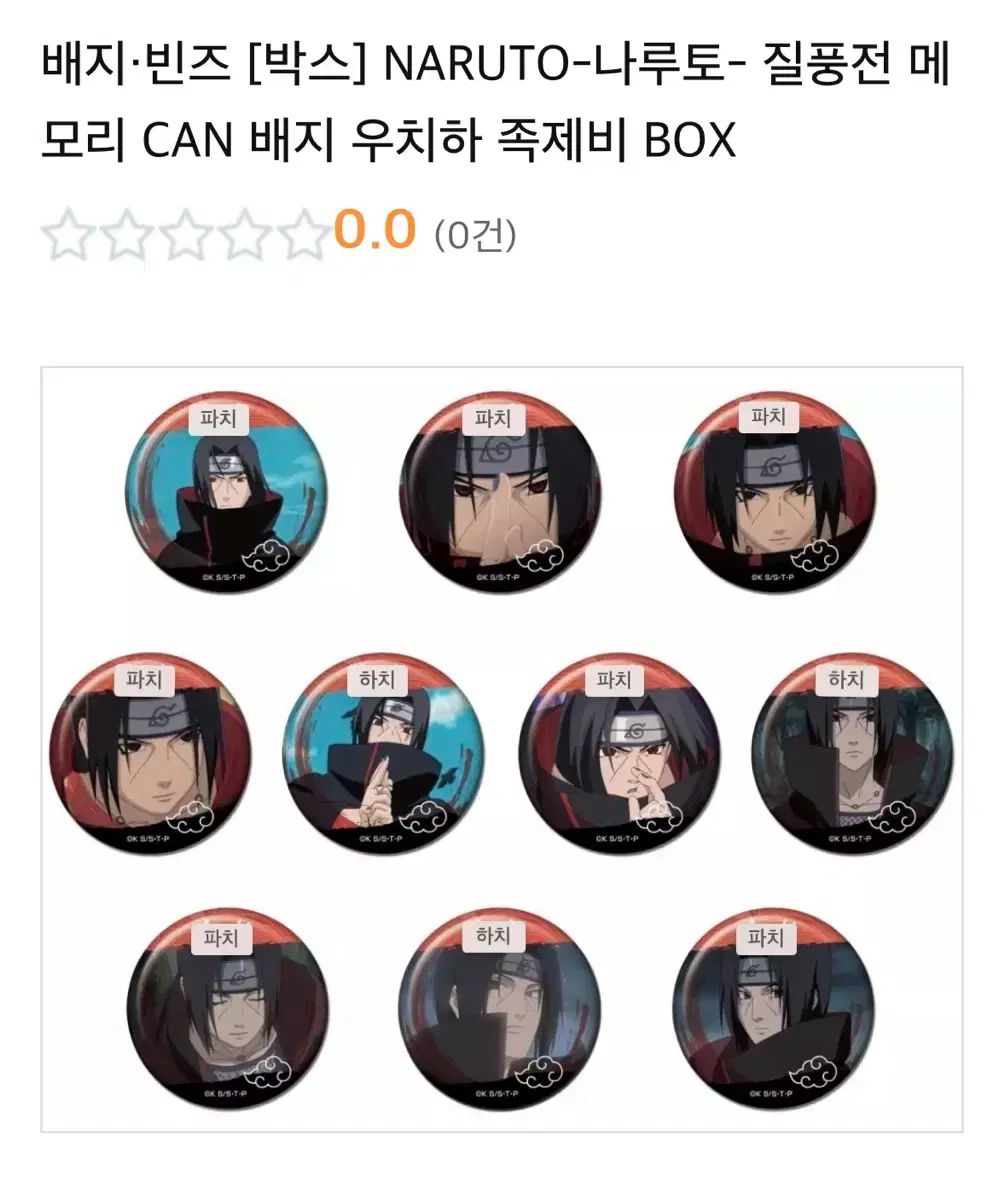 NARUTO ナルト うちは イタチ 缶バッジ 1ボックス