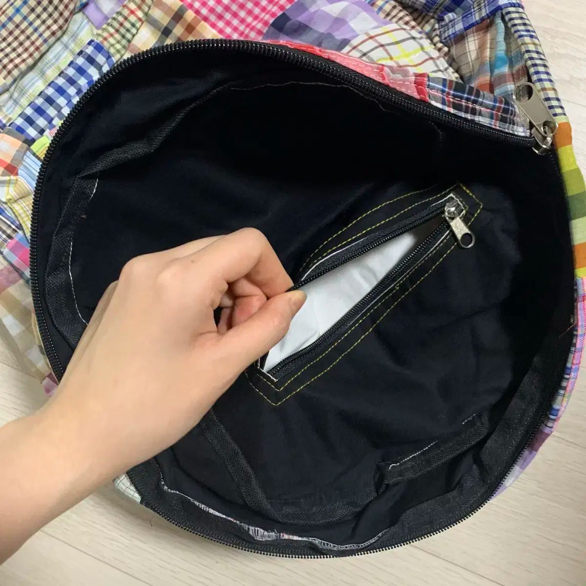 日本 ヴィンテージ はぐみ パッチワーク CHECK バックパック マル カモフラメ山荘 カメ すずこ GINKGOPHARMACY_COM