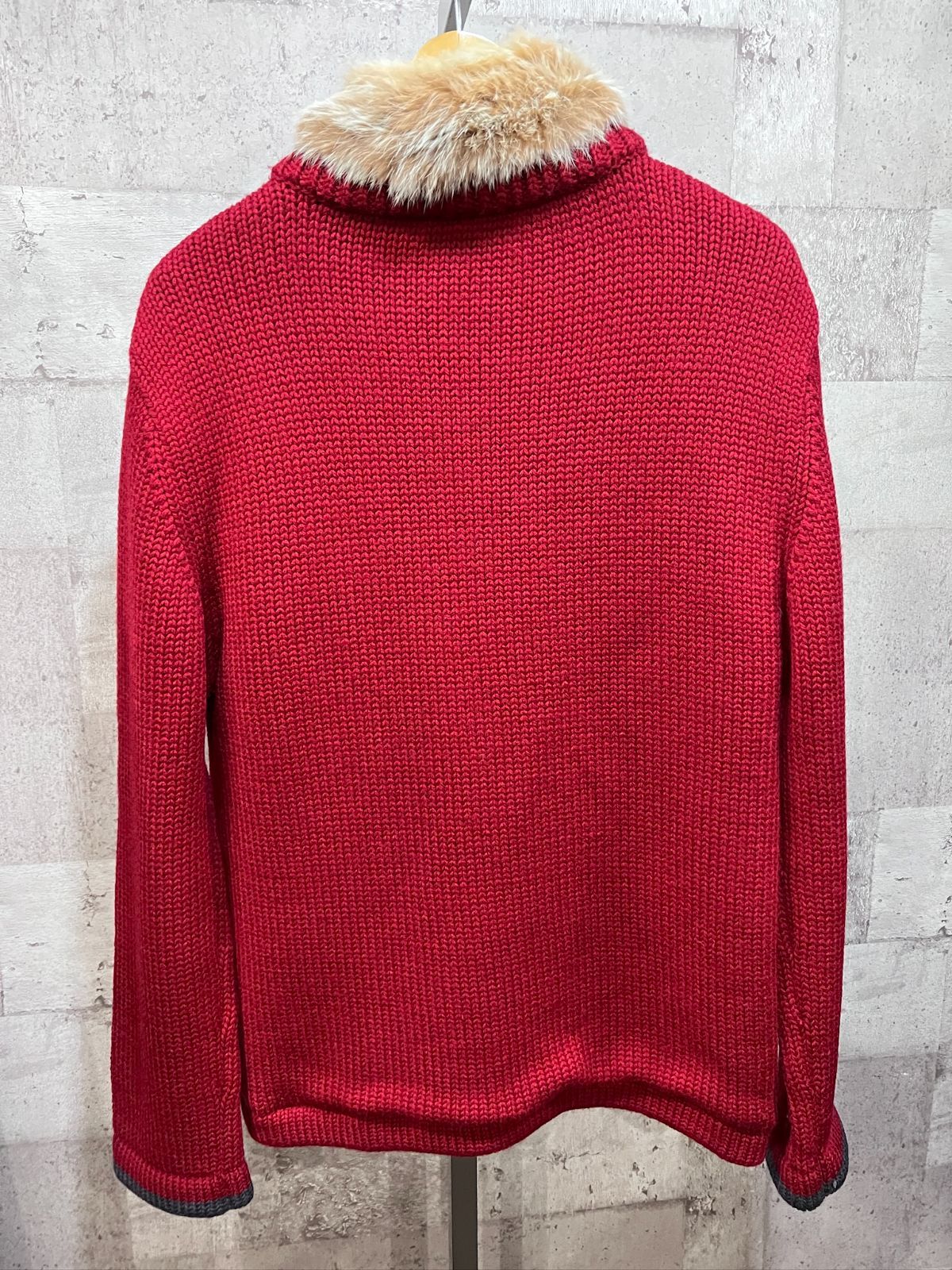 バーバリーブラックレーベル ラビットファー ジップアップ セーター 3