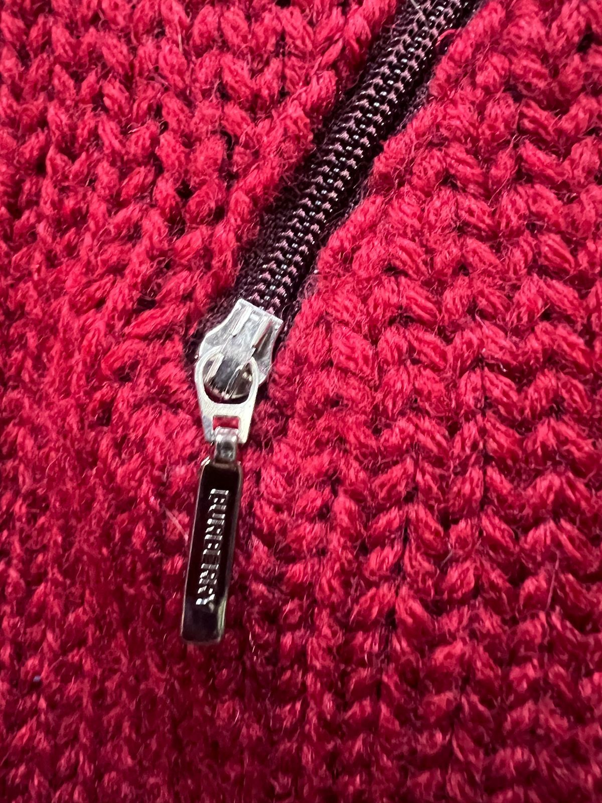 バーバリーブラックレーベル ラビットファー ジップアップ セーター 3