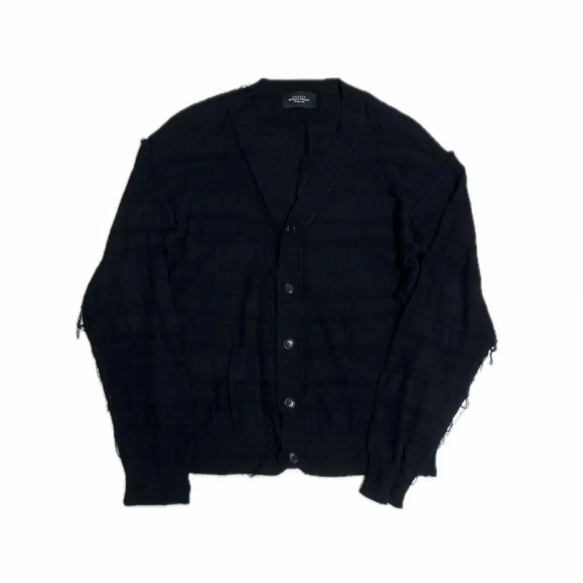 UN アンユーズド ダメージ ストライプ カーディガン