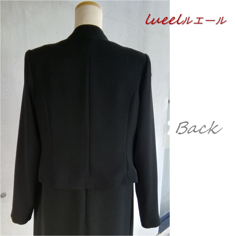 圧倒的な商品数を誇る本店!  Mサイズ 喪服 後ろ立ち襟の裏無しノー ジャケット 135500-M 低価格！