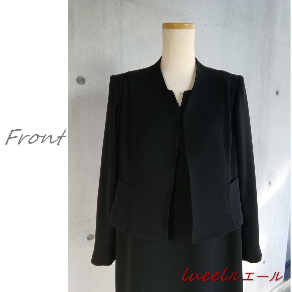 Mサイズ 喪服 後ろ立ち襟の裏無しノー ジャケット 135500-M
