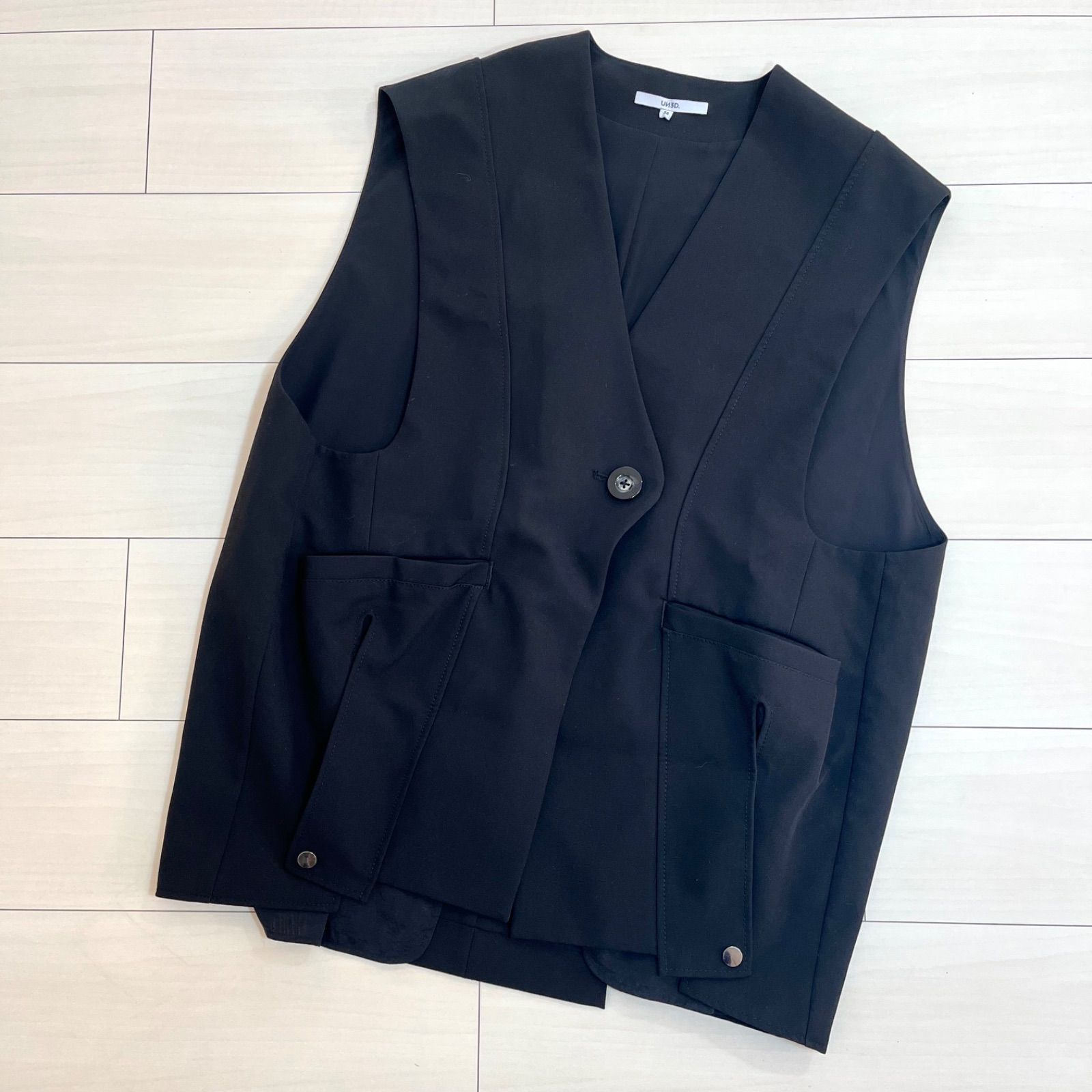  25 AW UN 3 D. アンスリード シアーポケット2 WAYコクーンベスト ベスト ジレ ベスト ジレ ビスチェ