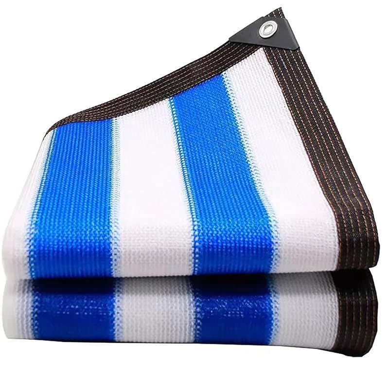 晨陽小店 遮光ネット4M 5M 日除けシェード 屋外 農業 園芸用 ブルーホワイト シェード高密度ポリエチレン 紫外線から守る ベランダ 窓 カーポート ルーフ ヤード パーティーなどに最適 サイズには 1M 2M 3M 4M 5M 6Mが含まれます