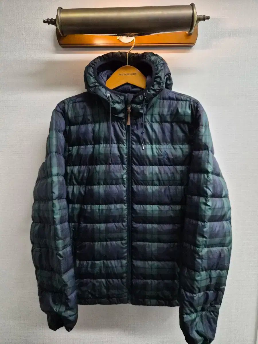 L 105 ポロ ラルフローレン タータンチェック ブラックウォッチ ダウン