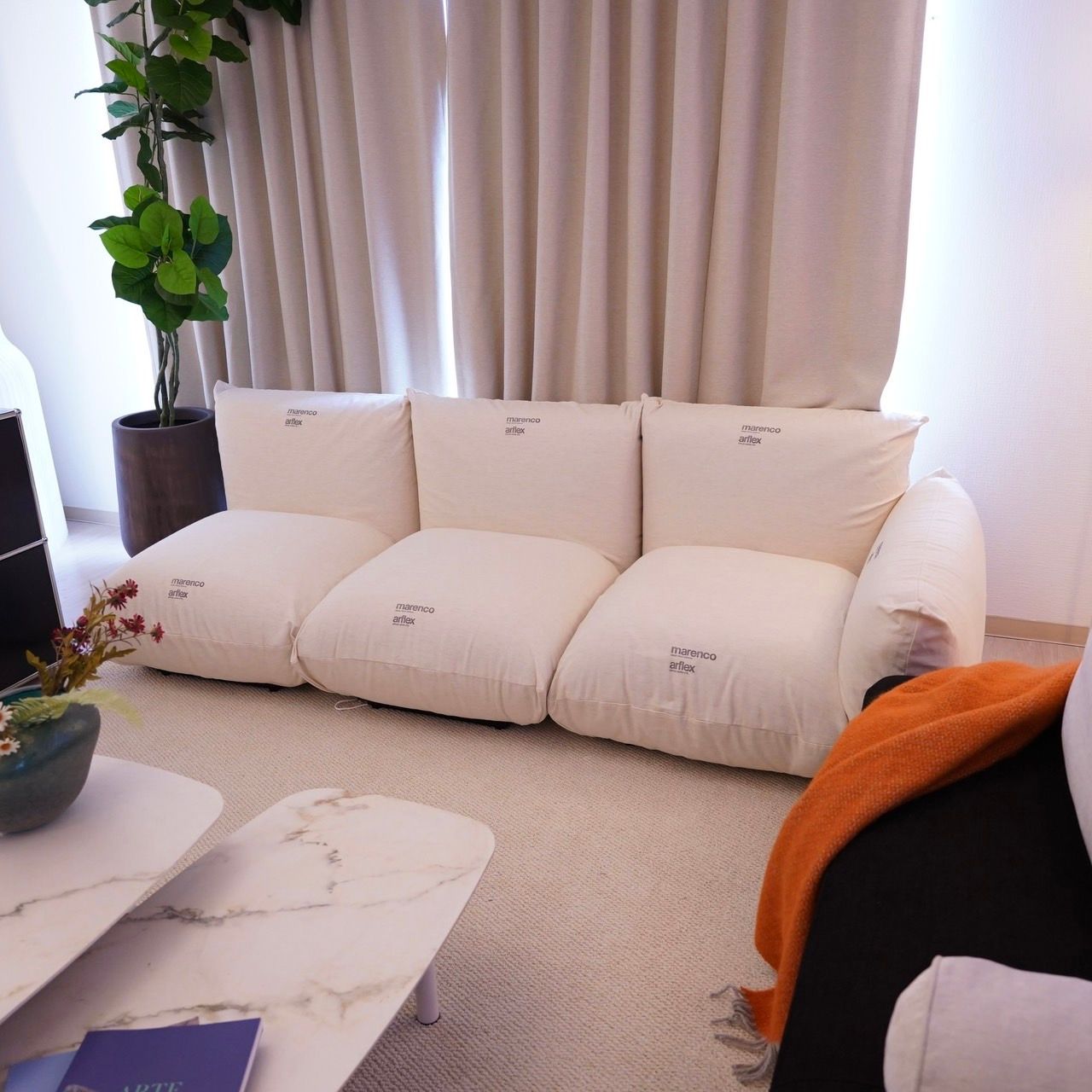 新品カバー arflex アルフレックス Marenco マレンコ 3人掛け ソファ